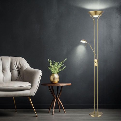 LED Stehleuchte, Lesespot, beweglich, dimmbar, H 180 cm