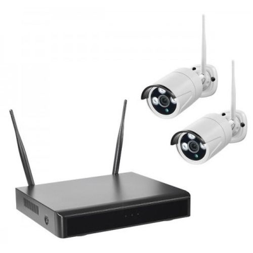 Indexa WLAN-Kamera-Set WR100 NVR HDD 1TB 2x Funk-Kamera