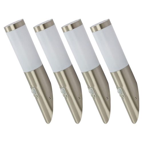 4x RGB LED Wand- und Außenleuchte mit Bewegungsmelder