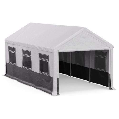 Blumfeldt Partyzelt - 6x3m, Festzelt mit Seitenwänden, Wetterfestes Gewebe, Stabiles Stahlrahmen, Einfache Montage, Ideal für Gartenpartys, BBQs & Events