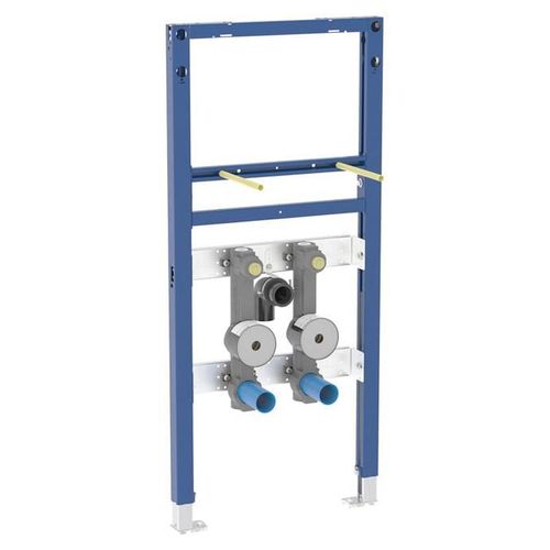 Geberit Duofix Element für Waschtisch 112 cm, Standarmatur, 2 Wasserzählerstrecken