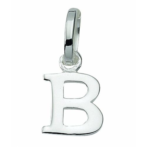 Namenskette ADELIA´S "Halskette - Namenskette mit Buchstabenanhänger B aus 925 Silber", silber, Halsketten, Damen, Silber 925 (Sterlingsilber), Schmuckset mit bis 45 cm stufenlos verstellbarer 925 Silber Halskette