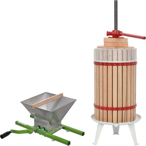 2-tlg. Obst- & Weinpresse und Mühle-Set