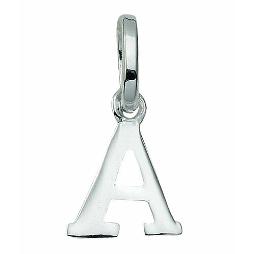 Namenskette ADELIA´S "Halskette - Namenskette mit Buchstabenanhänger A aus 925 Silber", silber, Halsketten, Damen, Silber 925 (Sterlingsilber), Schmuckset mit bis 45 cm stufenlos verstellbarer 925 Silber Halskette
