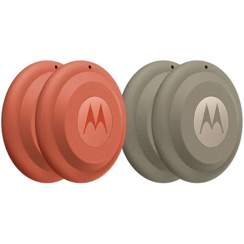 MOTOROLA Bluetooth-Tracker "Moto Tag 2", rot (pantone laurel oak, arabesque), B:3,19cm H:0,8cm T:3,19cm Ø:3,19cm, GPS-Geräte, Tracker Ultra Wideband Bluetooth, Bluetooth-Tracker