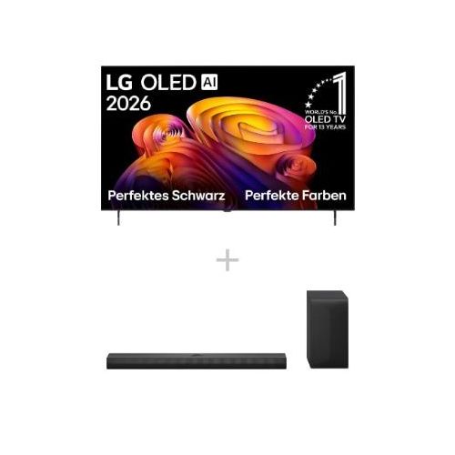 LG 55 ″ OLED AI B6 4K Smart TV 2026 + 3.1.1 Kanal TV Soundbar DS70TY mit Dolby Atmos OLED55B68LA.DS70001