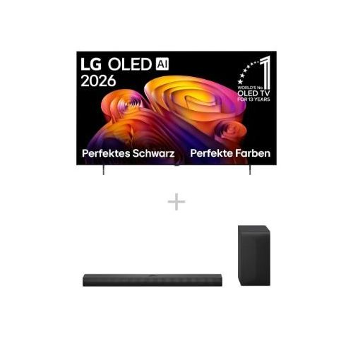 LG 65 ″ OLED AI B6 4K Smart TV 2026 + 3.1.1 Kanal TV Soundbar DS70TY mit Dolby Atmos OLED65B68LA.DS70001