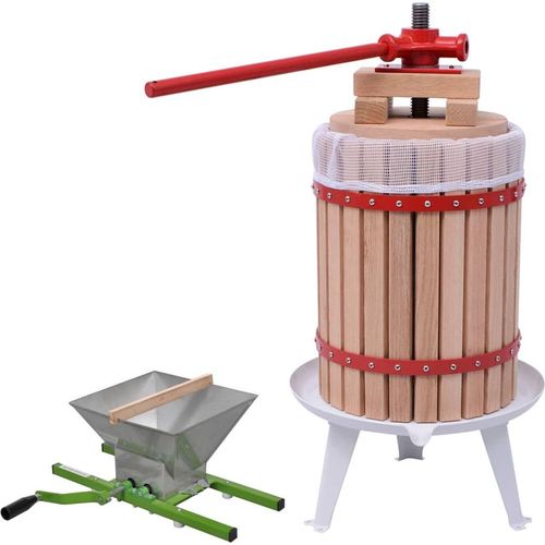 2-tlg. Obst- & Weinpresse und Mühle-Set