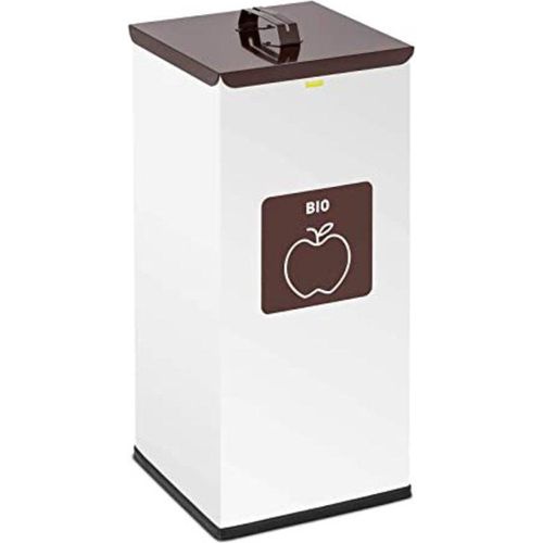 60 Liter Mülleimer - Handbetätiger 60 Liter Mülleimer - Weiß/Braun