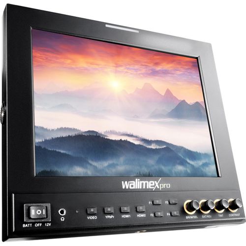 Walimex pro LCD Monitor Director II 9,7' Professioneller Video Screen 24,6 cm mit 1920 x 1080 Pixel, Full HD, 8-fach Zoom, HDMI Out - für Video DSLR Kamera