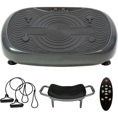 Fitness Vibrationsplatte Muskelaufbau und Fettverbrennung, schwarz-grau, ganz ohne aktive Bewegung, bis 150 kg