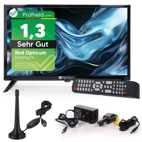 Wohnmobil Camping Fernseher LED TV 19 Zoll Opticum LCD DVB S S2 T2 C USB 12 V 230 Volt