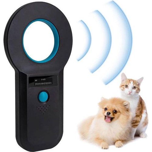 Huishoudelijke Draagbare RFID-Chip-Scanner mit OLED-Schirm - Thuisidentificatiechip 134,2KHz - ISO11784/85/FDX-B/EMID-Leser (schwarz)