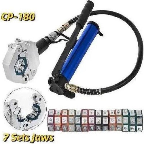 Hydraulische Krimptang Set - Aluminium Pomp - 7 Matrijzen - Krimp Gereedschap