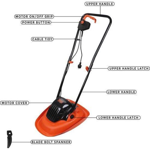 Aerodruck Rasenmäher 30cm 1200W für perfektes Mähen