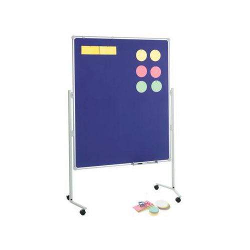 MAUL Moderationstafel Pro, Textil/Textil blau + Moderationskarten-Set mit 360 Karten und 200 Pin-Nadeln