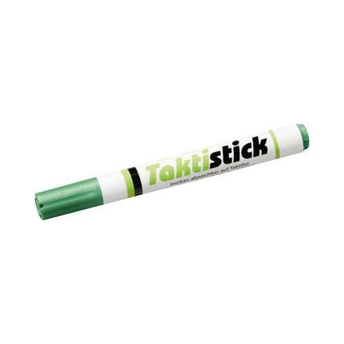 Textmarker Taktistick, für Taktifol-Taktikfolien/Taktiboards, Keilspitze, Schreibfarbe Grün, 1 Stück