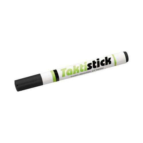 Textmarker Taktistick, für Taktifol-Taktikfolien/Taktiboards, Keilspitze, Schreibfarbe Schwarz, 1 Stück