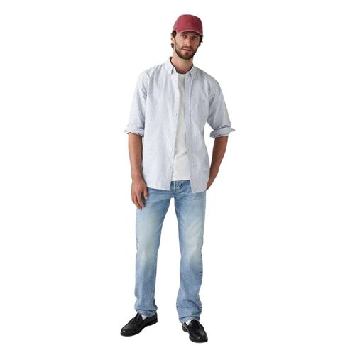Levis Heren 501 Original Low On Sleep Katoenen Denim Straight Leg Jeans (Blauw)