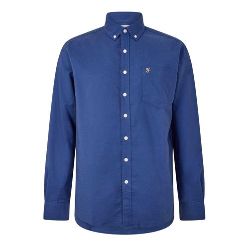 Farah Heren Boxworth Normaal Formeel Overhemd (Middenblauw)
