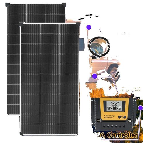 Solaranlagensystem, hohe Effizienz, netzunabhängig kompatibel, 24V 240W Solarkit