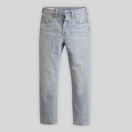 Levis Damesjeans 501 met rechte pijpen en enkellengte (Geen haast)
