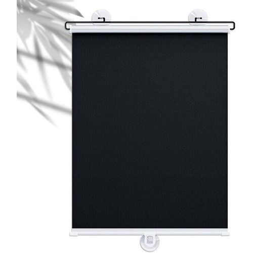 Privatsphärerolloschirm - 68x165cm - Schwarz, ohne Bohrarbeiten, für maximale Privatsphäre
