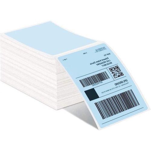Thermische Etiketten 4x6 Fanfach Etiketten Drucker für Etsy Shopify Ebay Amazon Royal Mail FedEx UPS Pack von 500 Blau - MUNBYN Thermische Etiketten