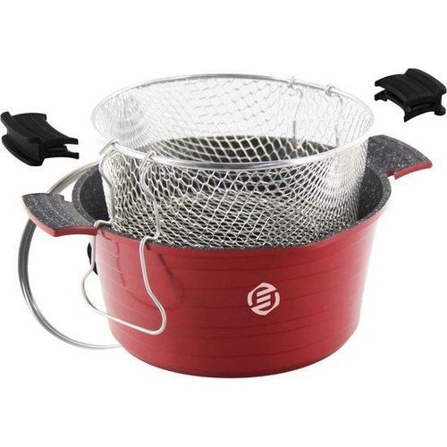 Frittierapparat 4 Liter - Doppelte Frittierteppich - Doppeltes Frittierbecken - Frittiermaschine - Frittierausstattung.