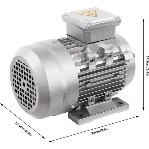 Elektrischer Motor - 3-Phasen Asynchronmotor - 750 W - mit Kupferwicklung - 14 mm Welle - 380 V AC - 10 U/min - für Industrie- und Baumaschinen