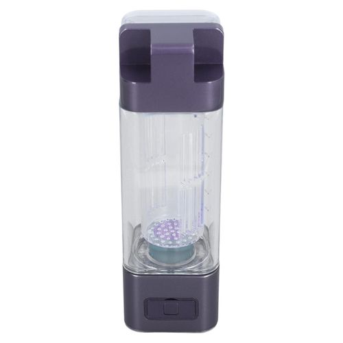 350 ml 5V quadratische Wasserstoffflasche aus PCTG, 2000 bis 9000 ppb, versiegelter, tragbarer Wasserstoffgenerator für zu Hause, Fitness oder das Büro, violett