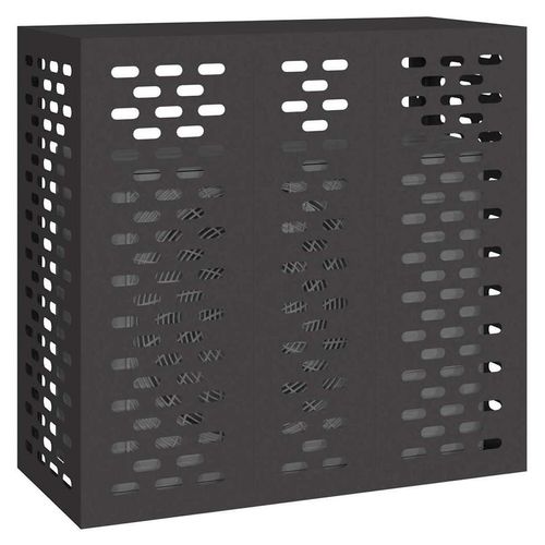vidaXL Klimaanlagenabdeckung Schwarz 110 x 50 x 105 cm Stahl