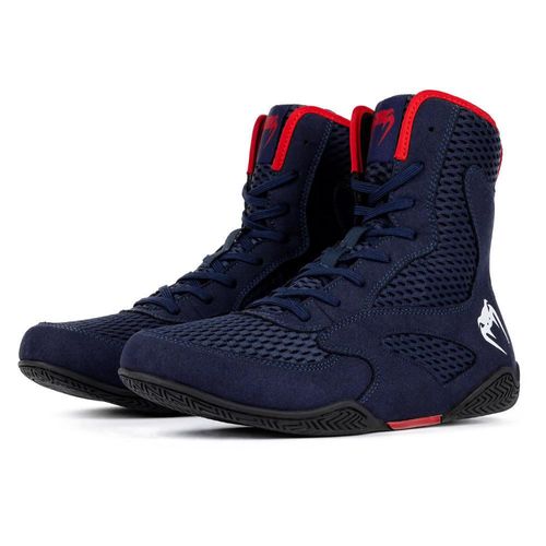 Venum Contender Boxstiefel Boxschuhe Navy Rot Schuhgre EU 45