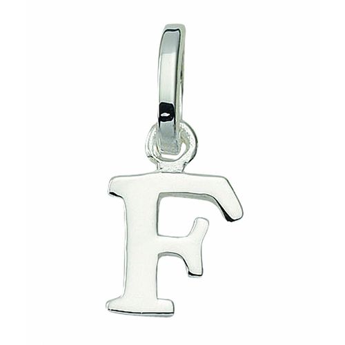 Namenskette ADELIA´S "Halskette - Namenskette mit Buchstabenanhänger F aus 925 Silber", silber, Halsketten, Damen, Silber 925 (Sterlingsilber), Schmuckset mit bis 45 cm stufenlos verstellbarer 925 Silber Halskette