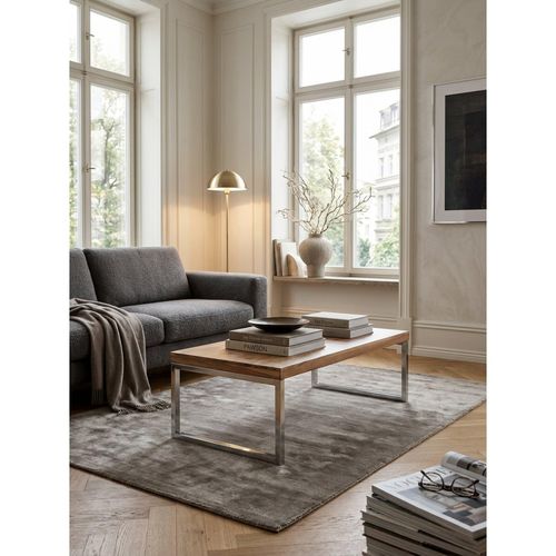 Couchtisch GUNA im Landhaus-Stil aus massivem Holz mit Designmerkmalen, Akazie 60x120x40 cm