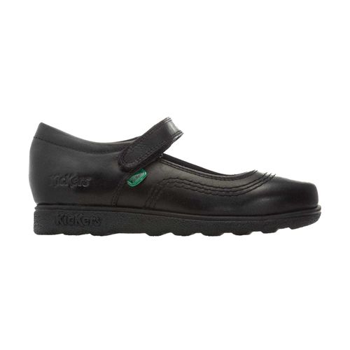 Kickers Meisjes Fragma Pop Leren Schoolschoenen (Zwart)