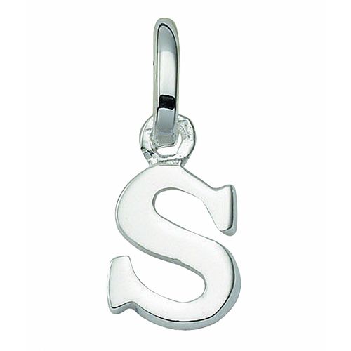 Namenskette ADELIA´S "Halskette - Namenskette mit Buchstabenanhänger S aus 925 Silber", silber, Halsketten, Damen, Silber 925 (Sterlingsilber), Schmuckset mit bis 45 cm stufenlos verstellbarer 925 Silber Halskette