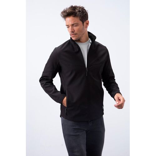 Heren Effen Scuba Zip-Front Jas
