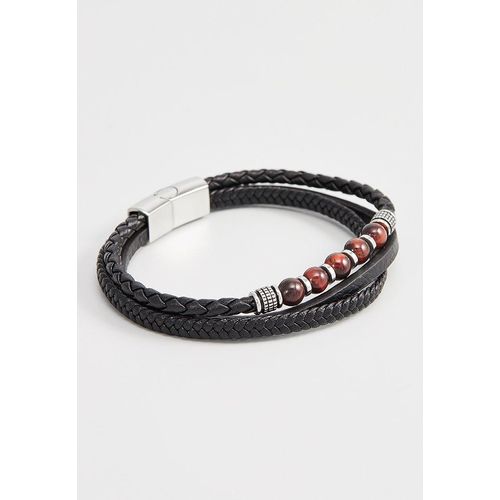 US Polo Assn Jewellery Brandon Schwarzes Armband