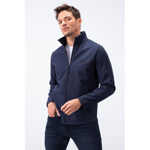 Heren Effen Scuba Zip-Front Jas