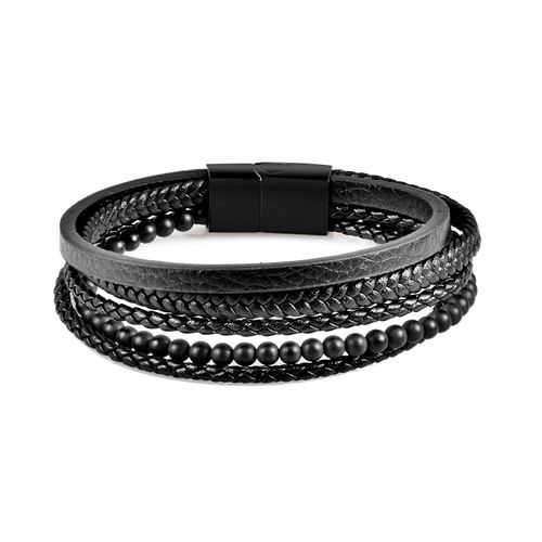 US Polo Assn Jewellery Brandon Schwarzes Armband