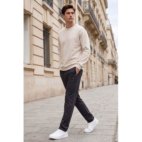 Heren Slim Fit Rechte Pantalons van Zweetstof