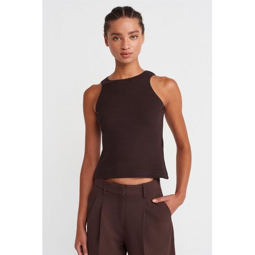 Gevormde Geribde Mouwloze Blouse