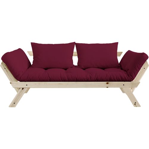 Schlafsofa KARUP DESIGN "Bebop, inkl. Futonmatratze – vielseitig klappbar, Breite: 180/200 cm", bunt (bordeauxrot), natur, Sofas, Schlafsofa, inkl. Futonmatratze