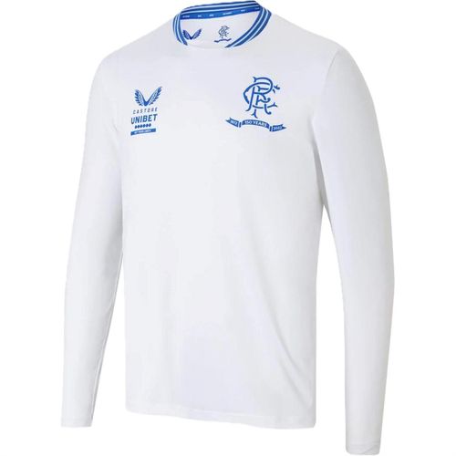 Castore Rangers FC-shirt met lange mouwen voor heren (Wit)
