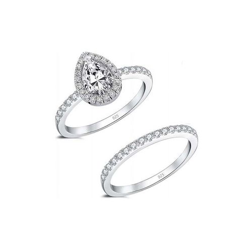 Stralende Vrouwen Verlovingsset 925 Sterling Zilver BIAN022