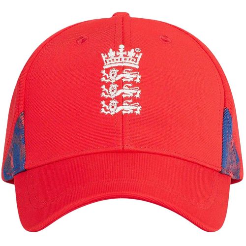 Castore Engeland Cricket Baseball Cap (Rood met een hoog risico)