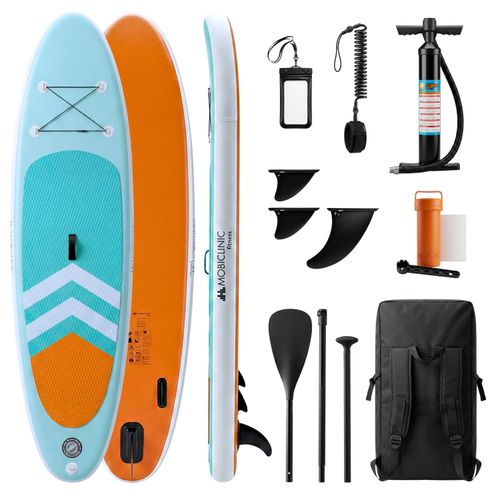 Mobiclinic Stand-Up-Paddle-Board Aufblasbar 315x78x15cm Luftpumpe Rucksack Verstellbares Paddel Handyhülle Reparaturset Faltbar Für Lilo