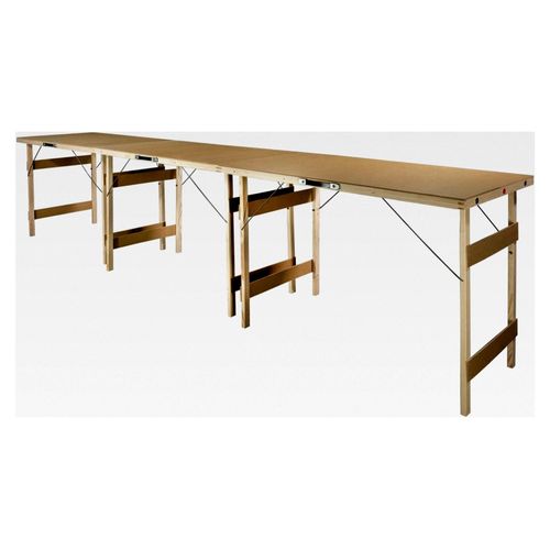 3er Set Faltbarer Campingtisch Holz 100x56 Klapptisch für Camping und Garten