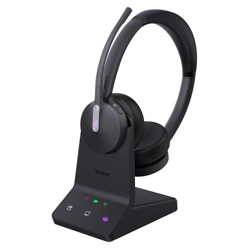 Yealink WH64 Dual Teams Headset, Kabellos, 20 - 20000 Hz, Büro/Callcenter, 151 g, Kopfhörer, Schwarz